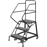 &eacute;chelles en angle de s&eacute;curit&eacute;, 3 marches, Perfor&eacute;, Inclinaison 50°, Hauteur 30" - Tri-Arc Manufacturing KDEC103246