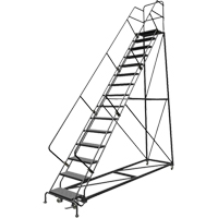 &eacute;chelles en angle de s&eacute;curit&eacute;, 15 marches, Perfor&eacute;, Inclinaison 50°, Hauteur 150" - Tri-Arc Manufacturing KDEC115246