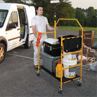 nsemble d'&eacute;chafaudage &agrave; montant de s&eacute;curit&eacute; & tablette pour outils de 4' Jobsite Series, Cadre Acier, 49-1/2" p x 57-3/4" h - Metaltech I-IMCNT