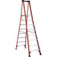 Industrial Extra Heavy-Duty Pro Platform Stepladders (FXP1800 Series), 8', 375 lbs. Cap. - Louisville Ladder FXP1808HD