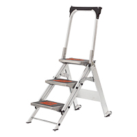 Safety Stepladder with Bar & Tray, 2.2', Aluminum, 300 lbs. Capacity, Type 1A - Little Giant Ladders 10310BA-303
