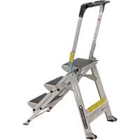 Tilt & Roll Step Stool Ladder, 3 Steps, 34" x 22" x 50.75" High - Louisville Ladder L-2011-03