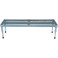Adjustable Work-Mate Stand, 1 Step(s), 47" W x 19" L x 16-1/2" H, 500 lbs. Capacity - Vestil AHW-H-1948-SS