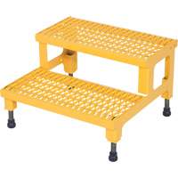 Adjustable Step-Mate Stand, 2 Step(s), 23-13/16" W x 22-7/8" L x 15-1/4" H, 500 lbs. Capacity - Vestil ASP-24