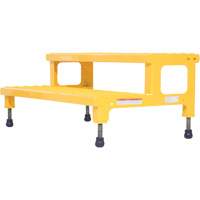 Adjustable Step-Mate Stand, 2 Step(s), 36-3/16" W x 22-7/8" L x 15-1/4" H, 500 lbs. Capacity - Vestil ASP-36
