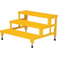 Adjustable Step-Mate Stand, 3 Step(s), 36-3/16" W x 33-7/8" L x 22-1/4" H, 500 lbs. Capacity - Vestil ASP-36-3