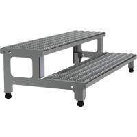 Adjustable Step-Mate Stand, 2 Step(s), 48-1/8" W x 22-3/4" L x 14-1/2" H, 500 lbs. Capacity - Vestil ASP-48-A