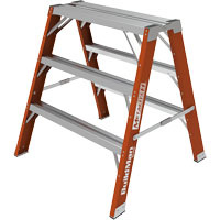 Buildman Step-up Workbench, 3' H x 34.75" W x 33.25" D, 300 lbs. Capacity, Fibreglass - Metaltech E-WSFB36T1A