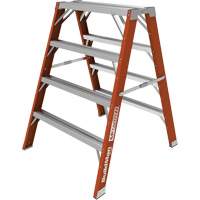 Buildman Step-up Workbench, 4' H x 36.25" W x 40.5" D, 300 lbs. Capacity, Fibreglass - Metaltech E-WSFB48T1A