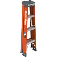 Escabeau BuildMan, 4', Fibre de verre, Capacit&eacute; 300 lb, Type 1A - Metaltech E-SLFB4T1A