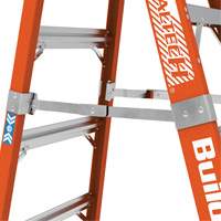 BuildMan&reg; Step Ladder, 8', Fibreglass, 375 lbs. Capacity, Type 1AA - Metaltech E-SLFB8T1AA