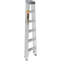 Escabeau, 6', Aluminium, Capacit&eacute; 225 lb, Type 2 - Metaltech E-SLA6T2