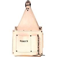 Porte-outils pour &eacute;lectricien et travaux d'entretien, Cuir, 17 pochettes, Beige - Kuny's EL-740