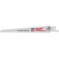 Lame d'&eacute;lagage pour scie alternative Sawzall, Bim&eacute;tal, 6 Dents par pouce, 6" lo x 3/4" la - Milwaukee 48-00-5015