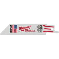 Sawzall&reg; Reciprocating Saw Blades, Bi-Metal, 24 TPI, 4" L x 3/4" W - Milwaukee 48-00-5185