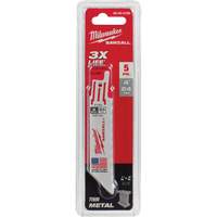 Sawzall&reg; Reciprocating Saw Blades, Bi-Metal, 24 TPI, 4" L x 3/4" W - Milwaukee 48-00-5185