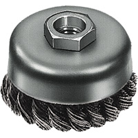 Knot Wire Cup Brush, 3" Dia. x 5/8"-11 Arbor - Milwaukee 48-52-5040