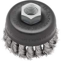 Brosse boisseau &agrave; fil nou&eacute;, 3" dia. x 5/8"-11 arbre - Milwaukee 48-52-5050