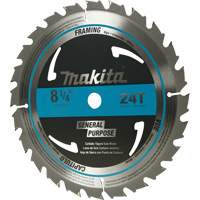 Carbide-Tipped Circular Framing Saw Blade, 8-1/4", 24 Teeth, Wood Use - Makita D-21521