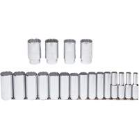 Socket Set, 19 Pcs, 1/2" Drive Size, Deep - Proto J54105