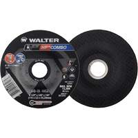 Meule combin&eacute;e HP Combo &agrave; moyeu d&eacute;port&eacute;, 4-1/2" x 1/8", Arbre de 7/8", Type 27 - Walter Technologies Pour Surface 08B462