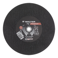 Meule &agrave; tronçonner rapide en acier inoxydable Portacut, 14" x 1/8", Arbre de 7/8", Type 1, Oxyde d'aluminium, 5400 Tr/min - Walter Technologies Pour Surface 11A142