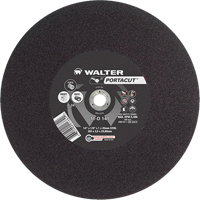 Meule &agrave; tronçonner rapide en acier inoxydable Portacut, 14" x 1/8", Arbre de 3/4", Type 1, Carbure de silicium, 5400 Tr/min - Walter Technologies Pour Surface 11D141