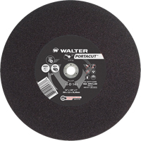 Meule &agrave; tronçonner rapide en acier inoxydable Portacut, 14" x 1/8", Arbre de 1", Type 1, Carbure de silicium, 5400 Tr/min - Walter Technologies Pour Surface 11D143
