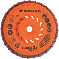 Enduro-Flex 2-in-1 Flap Disc, 4-1/2" x 5/8"-11, 80 Grit, Ceramic - Walter Surface Technologies 15I453