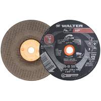 HP Spin-On Grinding Wheel, 5" x 1/4", 5/8"-11 Arbor, Type 28S - Walter Surface Technologies 08B501