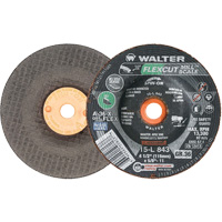 FLEXCUT MILL SCALE Grinding Wheel, 4-1/2", 36 Grit, Aluminum Oxide, 5/8"-11, 13300 RPM, Type 29 - Walter Surface Technologies 15L843