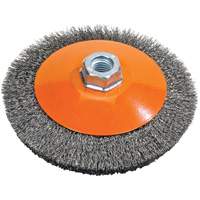 Meule soucoupe &agrave; fils cr&ecirc;p&eacute;s, 6" dia., Fils 0,012", Arbre 5/8"-11 - Walter Technologies Pour Surface 13H654