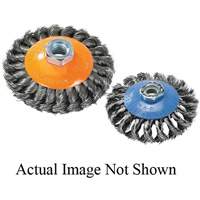 Knot-Twisted Wire Saucer Cup Brush, 6" Dia. x 5/8"-11 Arbor - Walter Surface Technologies 13H604