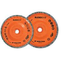 Brosse coupe de finition Blendex U, 4-1/2" dia., Grain Fin, Carbure de silicium - Walter Technologies Pour Surface 07U451