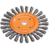 Disque &agrave; fils nou&eacute;s torsad&eacute;s d'&eacute;tabli, Dia. 6", Fils 0,0118", Arbre 5/8", Acier - Walter Technologies Pour Surface 13B260