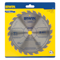 Contractor Saw Blades - Classic Series Saw Blades, 7-1/4", 24 Teeth, Wood Use - Irwin 15130