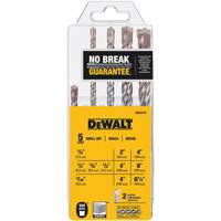 2-Cutter Masonry & Concrete Drill Bit Set, 5 Pieces, Carbide - DEWALT DW5470