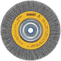 Brosse &agrave; fils torsad&eacute;s d&eacute;tabli, 6" dia., Fils 0,014", Arbre 5/8" - 1/2" - DEWALT DW4904