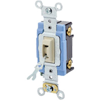 Back & Side-Wired Quiet Switch with Locking 3-Way Toggle - Leviton 1203-2IL