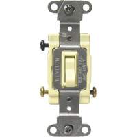 Interrupteurs doux &agrave; borne arri&egrave;re & lat&eacute;rale, avec basculement tripolaire - Leviton 18203-CI