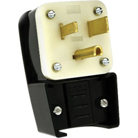 Industrial Power Grounding Extension Plug, Super Tough Nylon, 50 A - Leviton 9550-P