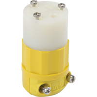 Industrial Straight Blade Connector, 5-15P, Nylon - Leviton 52CM-69C