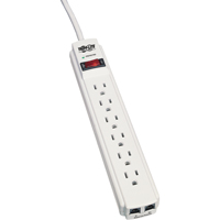 Limiteurs de surtension Protect-It, 6 Prises, 720 J, 1800 W, Cordon 4' - Tripp Lite TLP604TEL