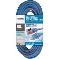 Cordon rallonge Arctic Blue, Toutes saisons, SJEOW, AWG 14/3, 15 A, 50' - Prime LT530730
