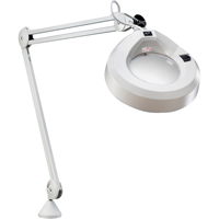 Lampes grossissantes Luxo, Dioptrie 3, Ampoule Fluorescent, Bras de 45", Gris - Luxo 18113LG