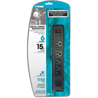 Protecteurs de surtension, 6 Prises, 1150 J, 1875 W, Cordon 15' - Prime PB802135