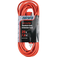 Cordon rallonge, Int&eacute;rieur/ext&eacute;rieur, SJTW, AWG 16/3, 13 A, 25' - Outils Aurora 