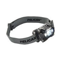 2760 Headlamp, LED, 204 Lumens, 2 Hrs. Run Time, AAA Batteries - Pelican 027600-0102-110