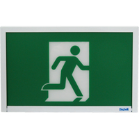 Enseigne de sortie coureur, DEL, &agrave; piles, 12" lo x 7 1/2" la, Pictogramme - Beghelli SL-RM-SP-U-0LR-M