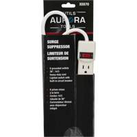 Limiteur de surtension, 6 Prises, 200 J, 1875 W, Cordon 3' - Outils Aurora 